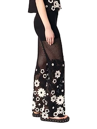 Floral Crochet Trousers