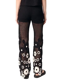 Floral Crochet Trousers