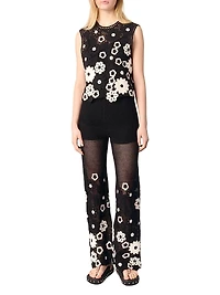 Floral Crochet Trousers
