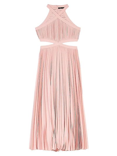 Pleated Midi Dress