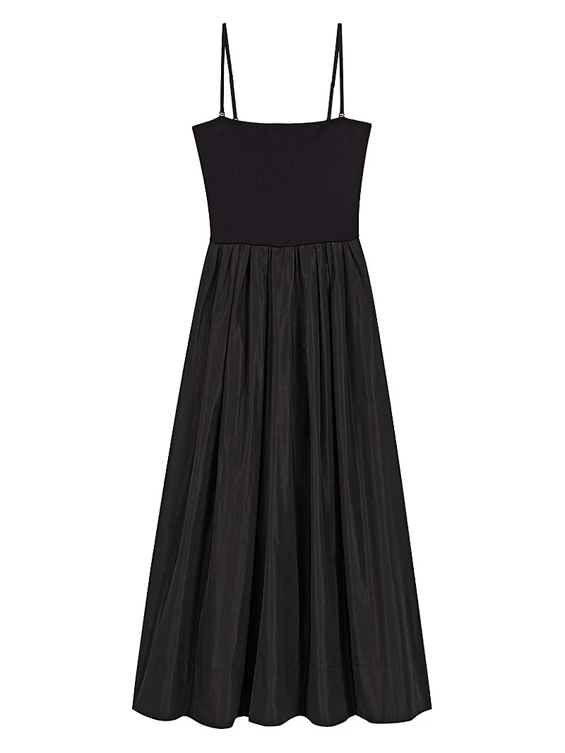 Strapless Mesh and Taffeta Dress