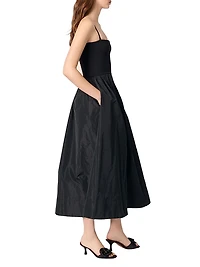 Strapless Mesh and Taffeta Dress