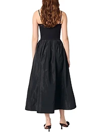 Strapless Mesh and Taffeta Dress