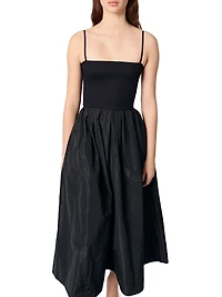 Strapless Mesh and Taffeta Dress