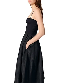 Strapless Mesh and Taffeta Dress