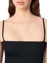 Strapless Mesh and Taffeta Dress