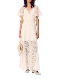 Floral Guipure Maxi Dress