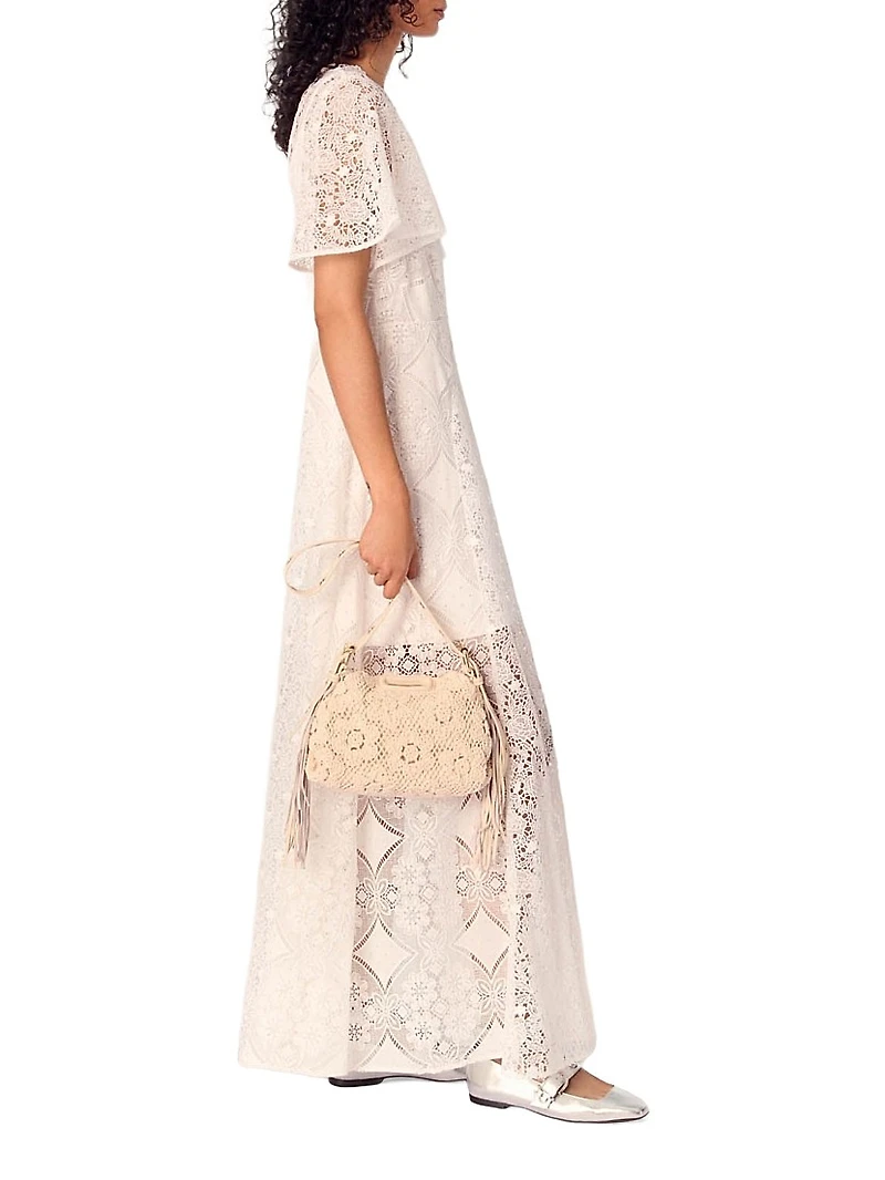 Floral Guipure Maxi Dress