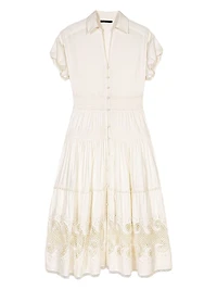 Embroidered Ruffled Maxi Dress