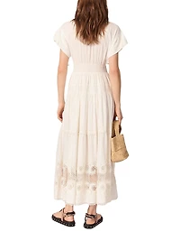 Embroidered Ruffled Maxi Dress