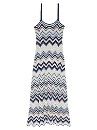 Crochet-Knit Midi Dress