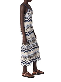 Crochet-Knit Midi Dress