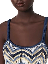 Crochet-Knit Midi Dress