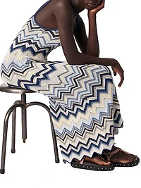 Crochet-Knit Midi Dress