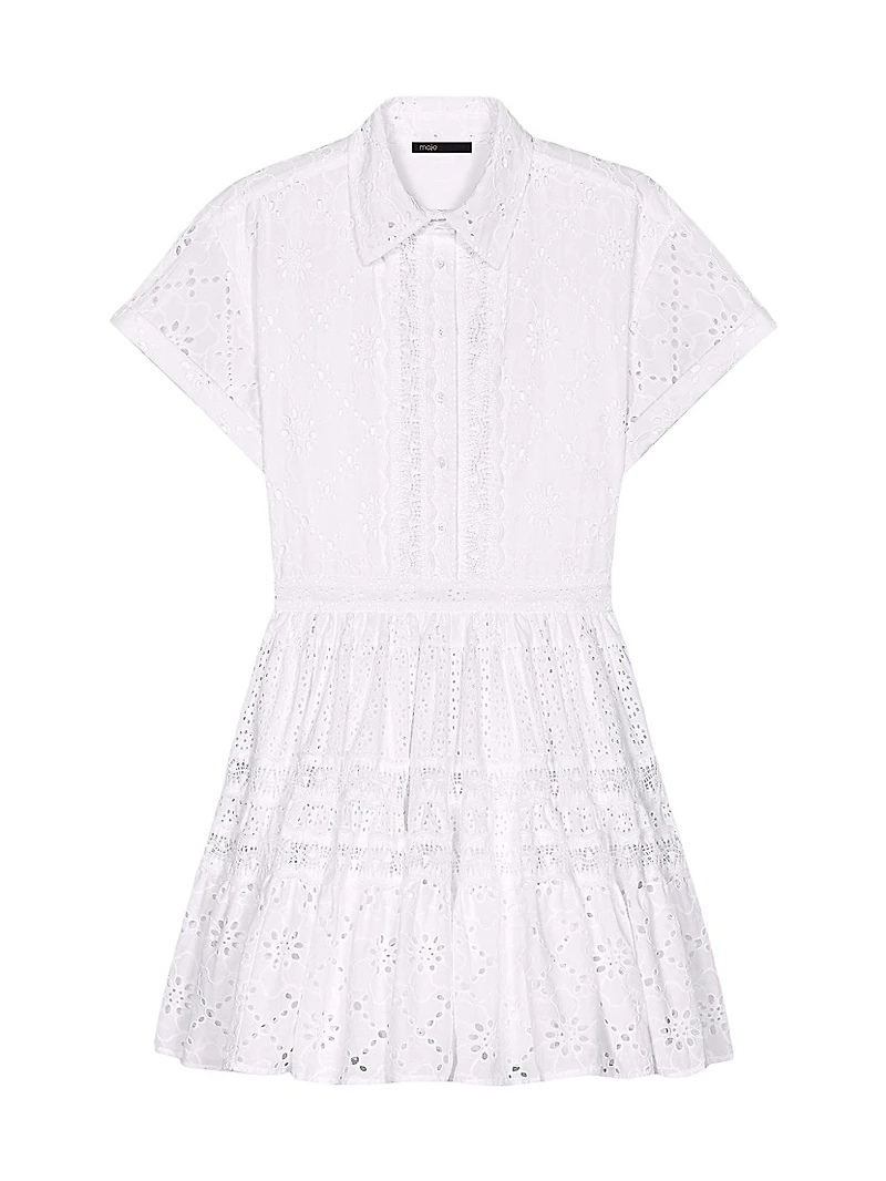 Embroidered Babydoll Dress