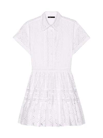 Embroidered Babydoll Dress