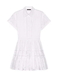 Embroidered Babydoll Dress