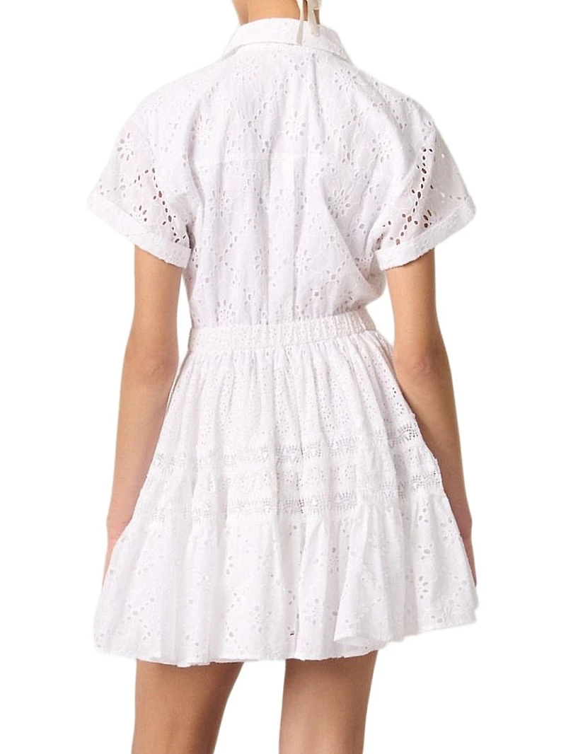 Embroidered Babydoll Dress