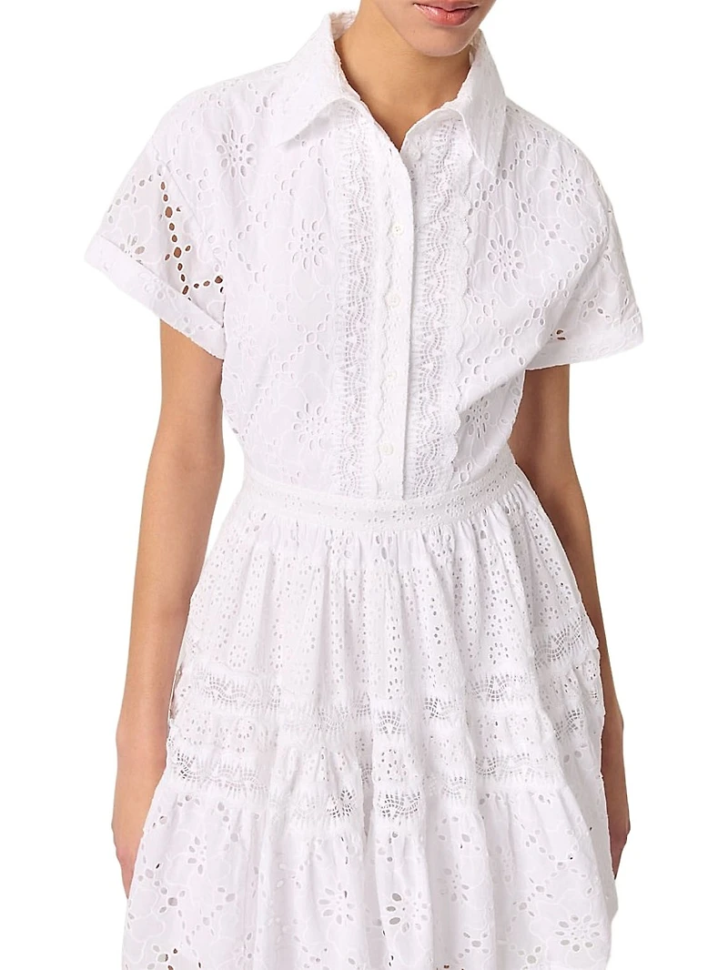Embroidered Babydoll Dress