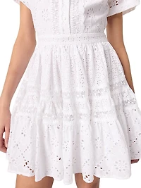 Embroidered Babydoll Dress