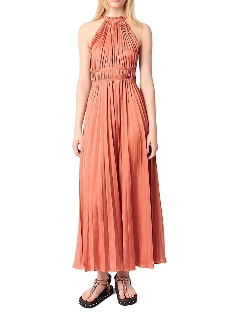 Pleated Maxi Dress