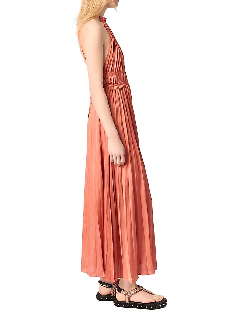 Pleated Maxi Dress