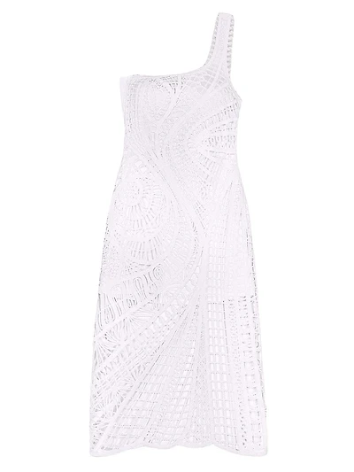 Asymmetrical Crochet Midi Dress