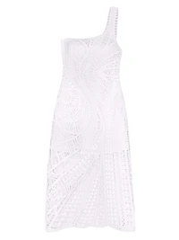 Asymmetrical Crochet Midi Dress