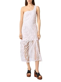 Asymmetrical Crochet Midi Dress