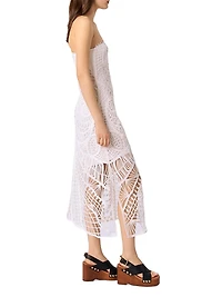 Asymmetrical Crochet Midi Dress