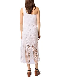 Asymmetrical Crochet Midi Dress