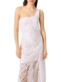 Asymmetrical Crochet Midi Dress