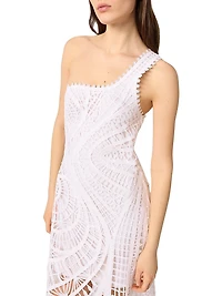 Asymmetrical Crochet Midi Dress