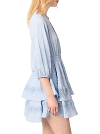 Dress with Ruffles and Lace Details