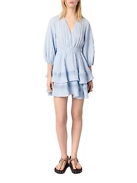 Dress with Ruffles and Lace Details