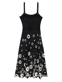 Floral Crochet Midi Dress