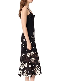 Floral Crochet Midi Dress