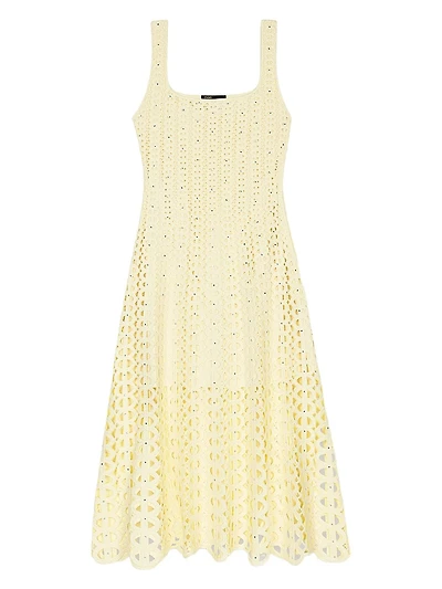 Rhinestone Crochet Maxi Dress