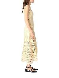 Rhinestone Crochet Maxi Dress