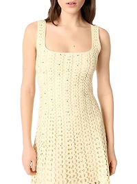 Rhinestone Crochet Maxi Dress