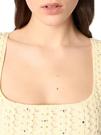 Rhinestone Crochet Maxi Dress