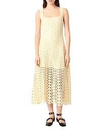 Rhinestone Crochet Maxi Dress