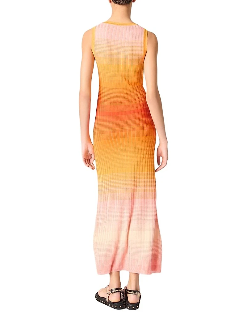 Tie-Dye Knit Midi Dress