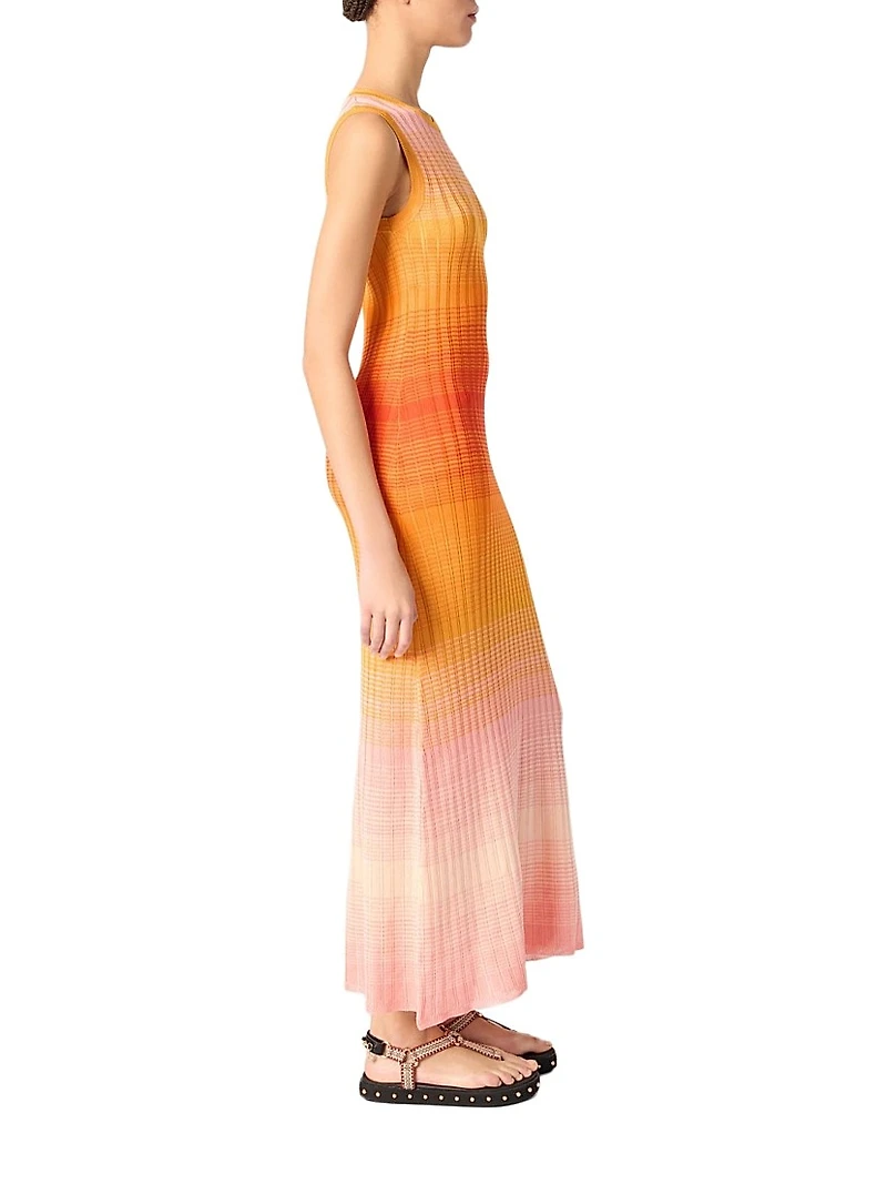 Tie-Dye Knit Midi Dress