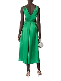 Satin Look Midi Dress