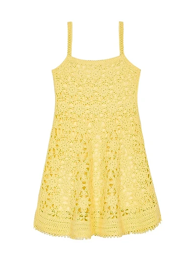 Crochet Strappy Mini Dress