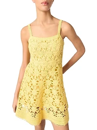 Crochet Strappy Mini Dress