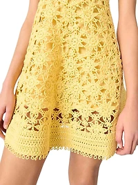 Crochet Strappy Mini Dress