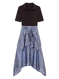 Layered-Effect Patterned Dress