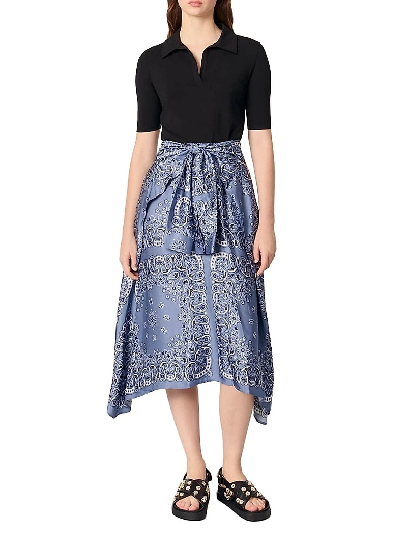 Layered-Effect Patterned Dress